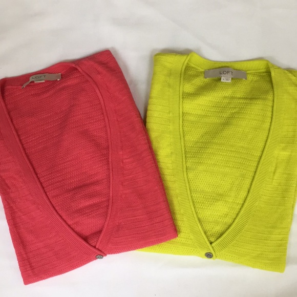 LOFT Tops - Loft Bundle 2 Short Sleeve, V-Neck Cardigans NWOT